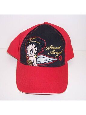 BETTY BOOP "STREET ANGEL" Embroidered BASEBALL HAT Adjustable Cap Visor NEW